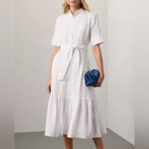 Polo Ralph Lauren Women’s linen tiered  shirtdress